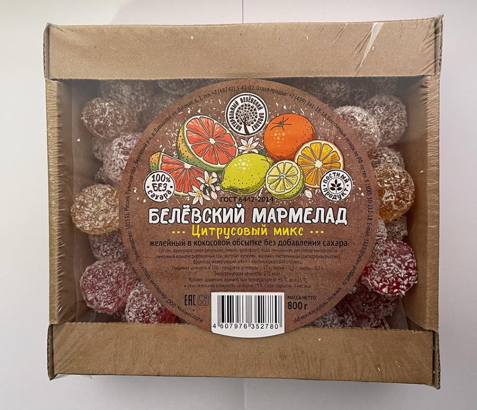  Мармелад белевский на фруктозе 800г "Цитрусовый микс"    в Георгиевске