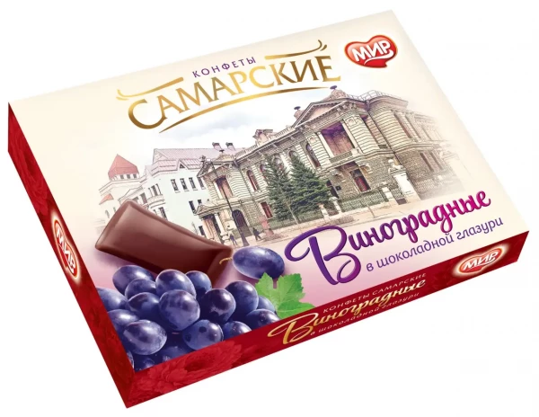 №2 КФ МИР Виноградные в шоколадной глазури 160г  в Георгиевске