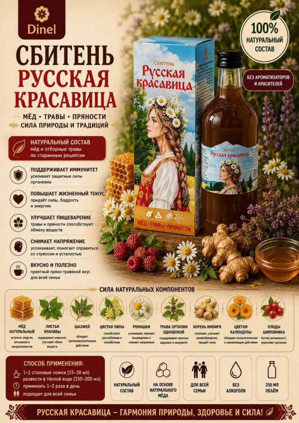 №2 Сбитень Русская красавица, 250мл в Георгиевске