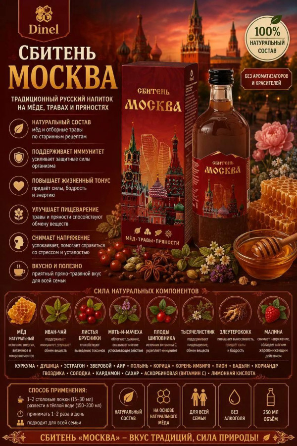 №2 Сбитень Москва, 250мл  в Георгиевске